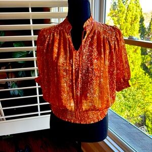 Fiery Orange Blouse by Rachel Zoe